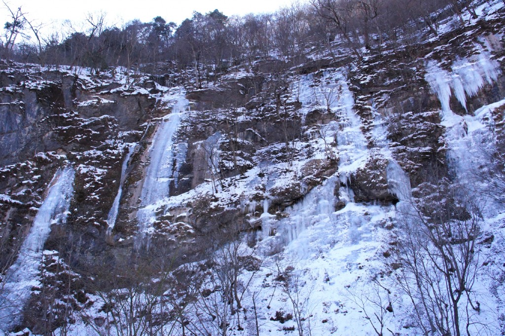 中津川出合の氷壁