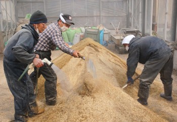 散水しながら切り返す